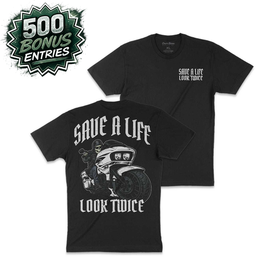 Save a Life Look Twice Tee