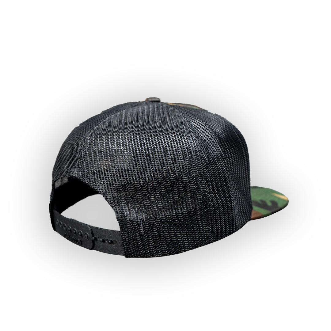 Camo Flat Bill Trucker