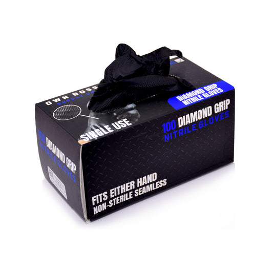 Dimond Grip Disposable Nitrile Gloves (100-Box)