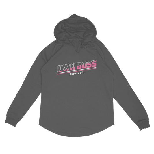 Pink Slashed Hoodie
