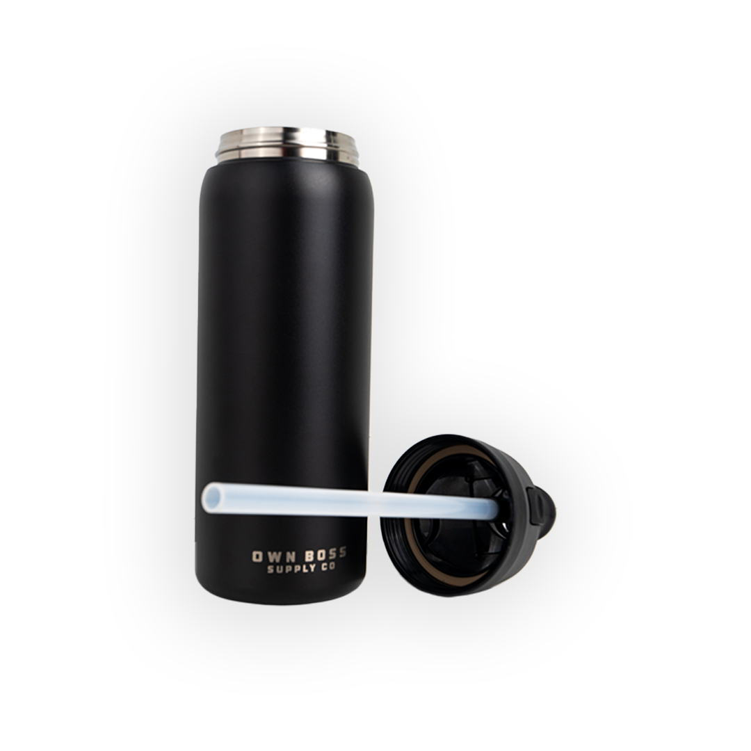 Insulated Stainless Steel Water Bottle with Straw