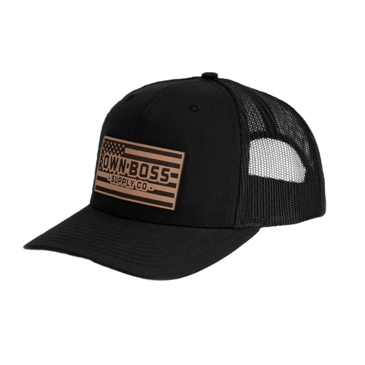 Leather Patch Trucker Hat