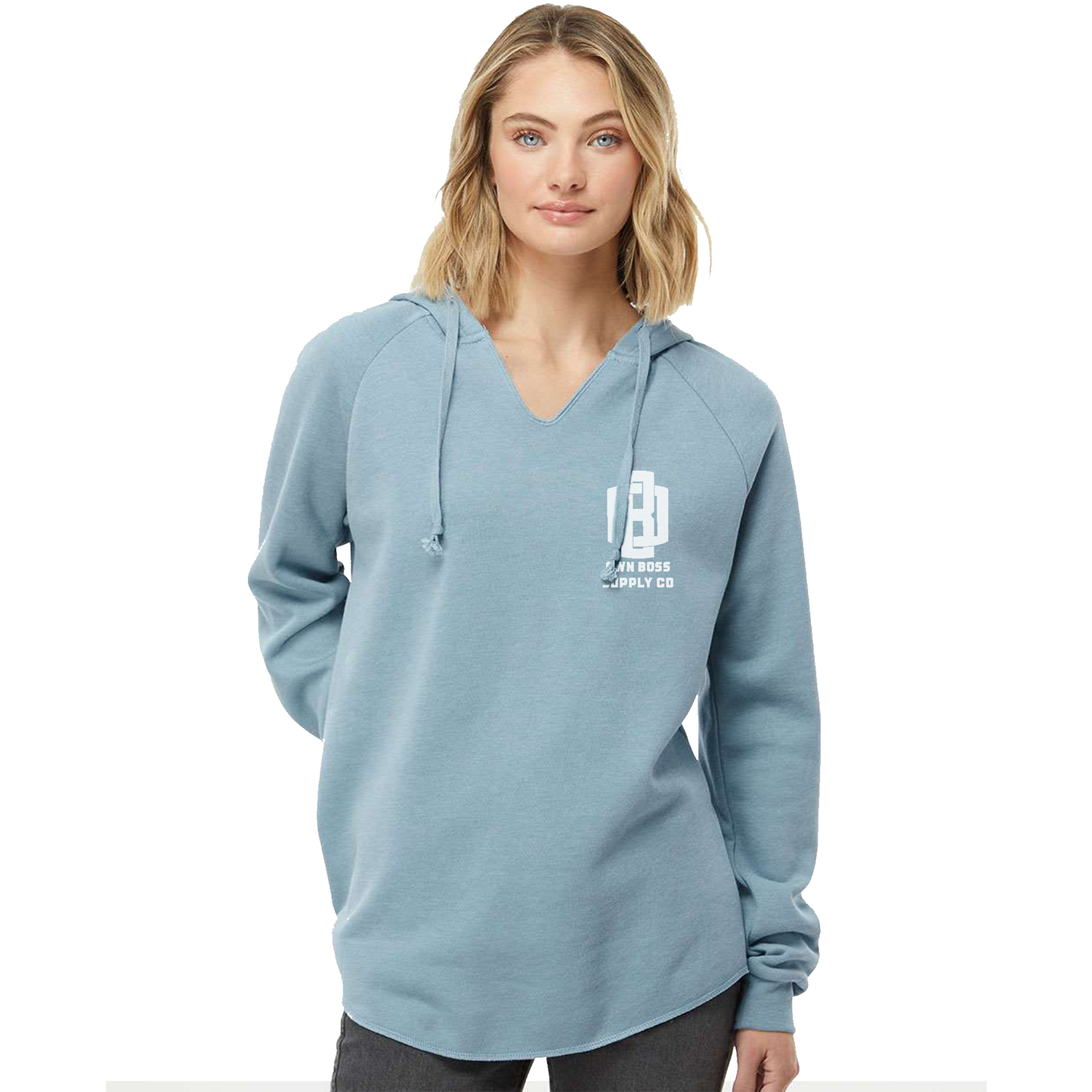 Women's Distressed American Flag Hoodie - Own Boss Supply Co